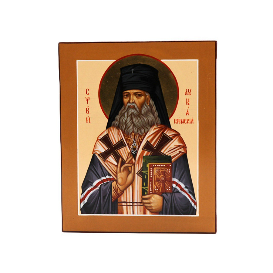 Рукописная икона Св. Лука Крымский, писаная икона 