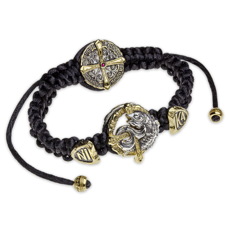 Православный браслет «Апостольский» серебро/золочение