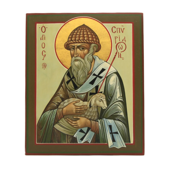 Спиридон Тримифунтский святитель, писанная икона