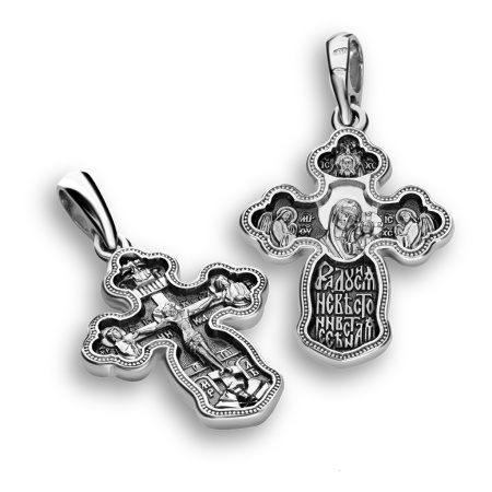 Крест нательный «Казанская Б.М.» КР28 серебро