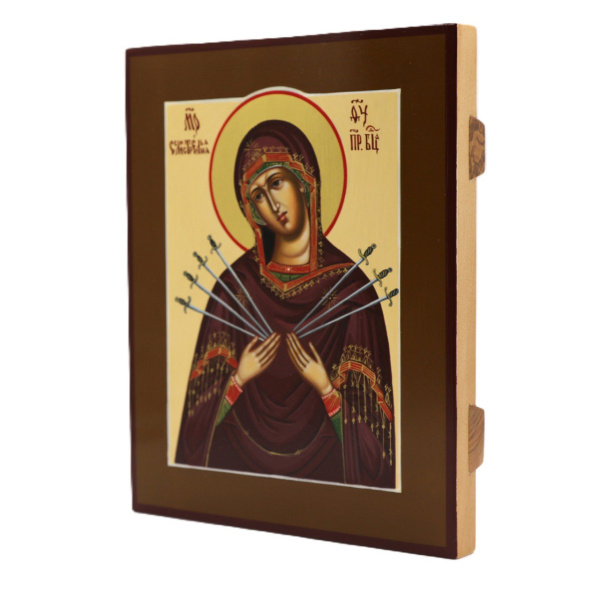 Семистрельная икона Божией Матери, писаная икона