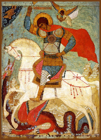 Георгий Победоносец великомученик, икона Чудо Георгия о змие, купить икону