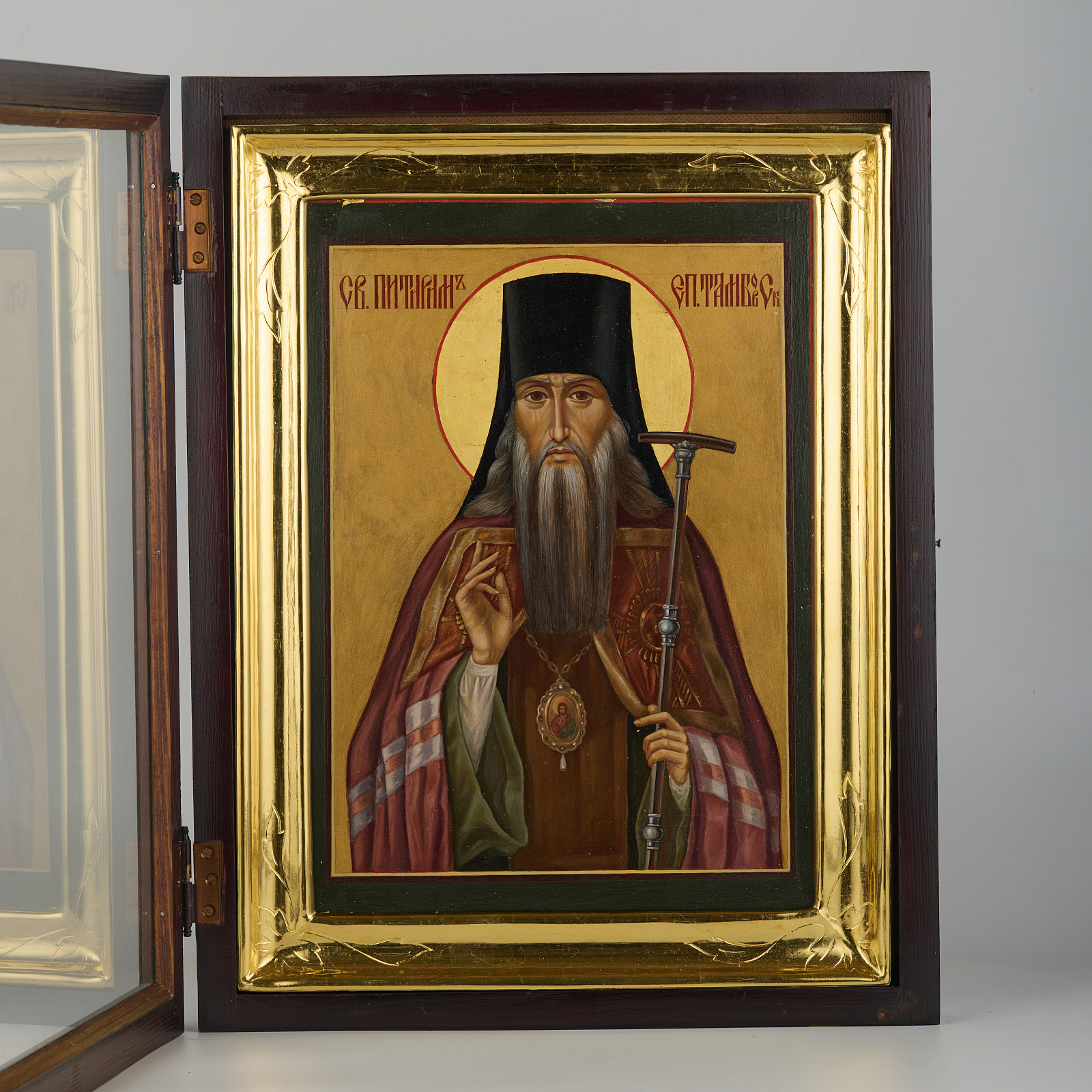 Рукописная икона Св. Питирим Тамбовский, писаная икона – фото №2