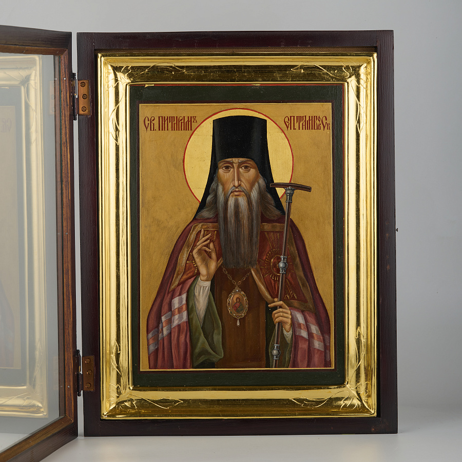 Рукописная икона Св. Питирим Тамбовский, писаная икона 