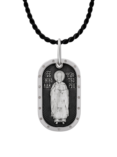 Медальон "Николай Чудотворец" с молитвой Отче Наш