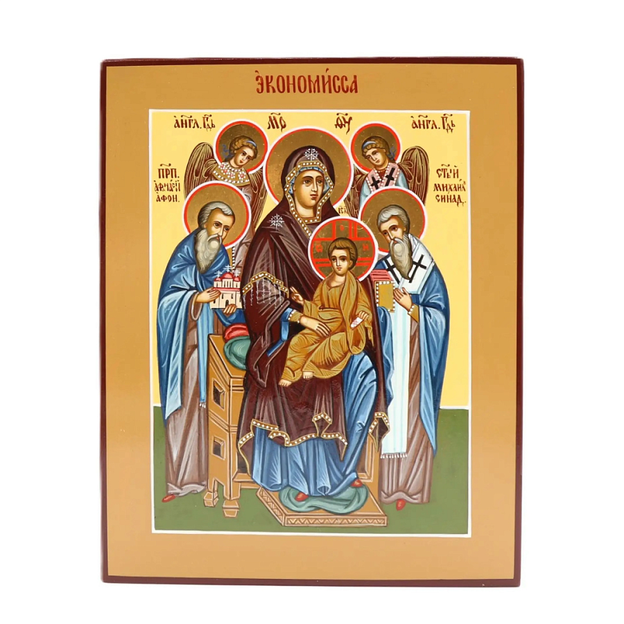 Рукописная икона Экономисса, писаная икона Божией Матери 