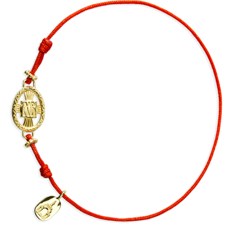 Браслет на нити «Пасхальный» серебро/золото