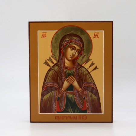 Семистрельная икона Божией Матери, писаная икона