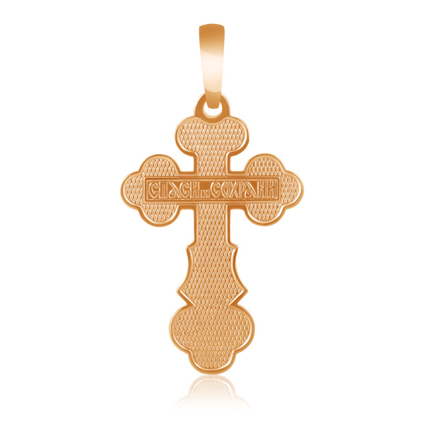 Крест из комбинированного золота