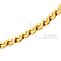 Цепь автомат из желтого золота, плетение панцирное