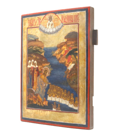 Крещение народа."Св. Иоанн Предтеча Ангел пустыни, с житием"