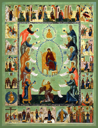 Похвала Пресвятой Богородицы икона Божией Матери, купить икону