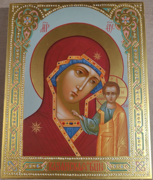 Казанская икона Божией Матери, писанная