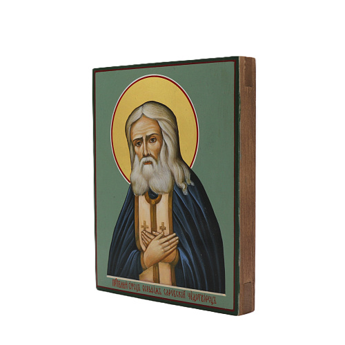 Рукописная икона Св. Серафим Саровский, писаная икона 