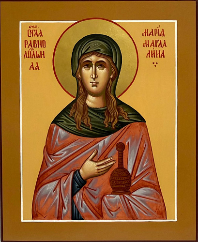 Рукописная икона Св. Мария Магдалина 