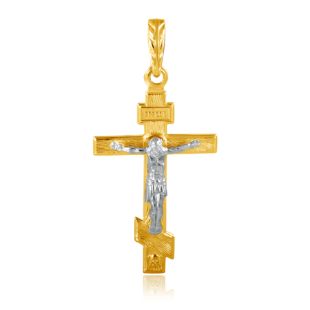 Крест из комбинированного золота