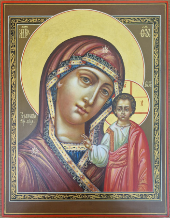Казанская икона Божией Матери, писаная икона