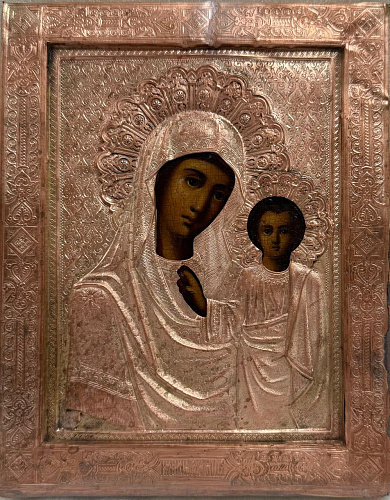 Старинная икона Казанская икона Божией Матери, 19 век 