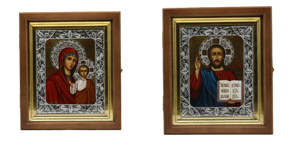 Казанская икона Божией Матери, Господь Вседержитель, венчальная пара