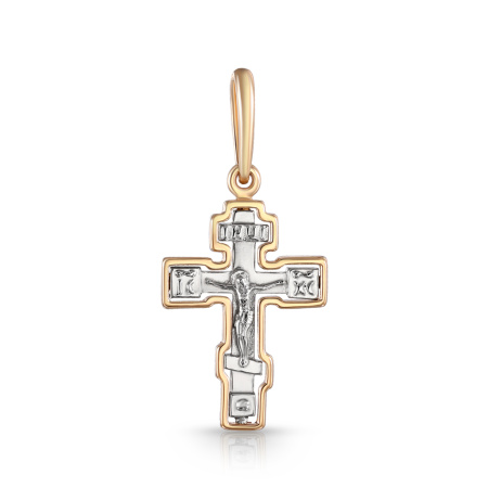 Крест из комбинированного золота "Распятие"