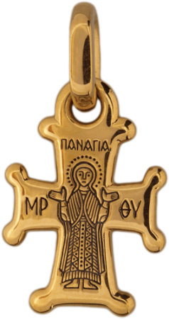 Крест «РАСПЯТИЕ. БОЖИЯ МАТЕРЬ ОРАНТА (СИРИЙСКИЙ)»