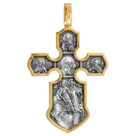 «Распятие. Казанская икона Божией Матери с предстоящими святыми»