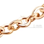 Цепь автомат из красного золота, плетение якорное