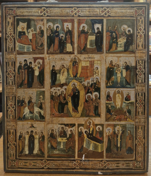 Праздники, икона 19 века