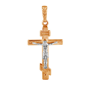 Крест из комбинированного золота