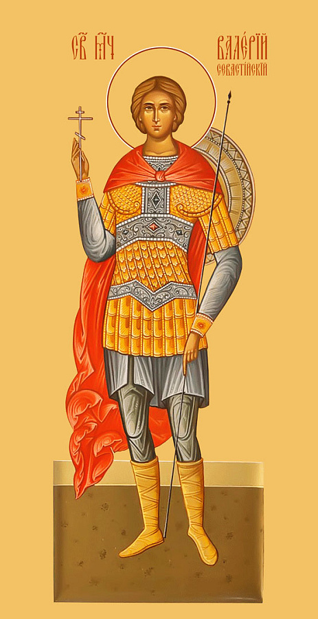 Икона Валерий Севастийский мученик, ростовой образ 
