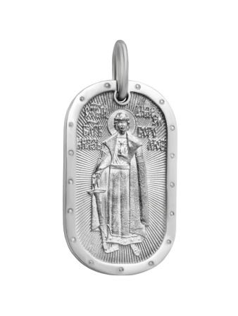 Медальон "Св. Князь Андрей Боголюбский" с молитвой Отче Наш