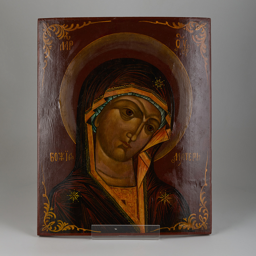 Старинная икона Икона Божией Матери, 19 век 