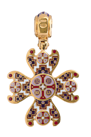 Крест «СПАС НЕРУКОТВОРНЫЙ С СИМВОЛАМИ ЕВАНГЕЛИСТОВ»