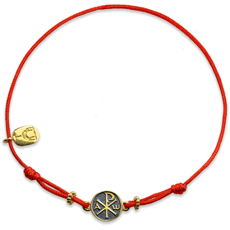 Браслет на нити «Хризма» серебро/золочение