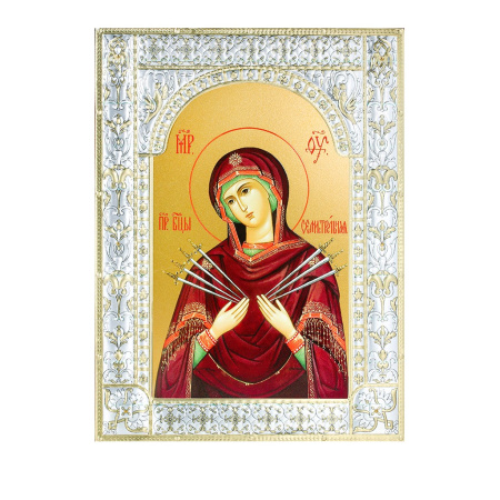 Икона Семистрельная икона Божией Матери в рамке