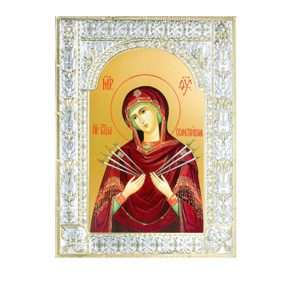 Икона Семистрельная икона Божией Матери в рамке