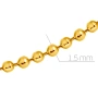 Цепь автомат из желтого золота, плетение перлина из шариков