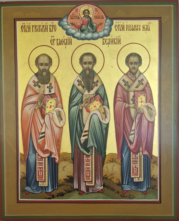 Три Святителя, писаная икона