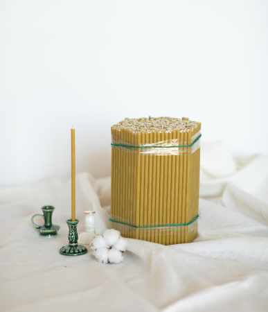 Свечи восковые церковные №80 Ø6 мм, длина 19 см, 400 шт