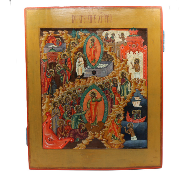 Икона Воскресение Христово, 19 век