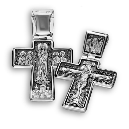 Нательный крест «Дивеевский» малый КР054 серебро