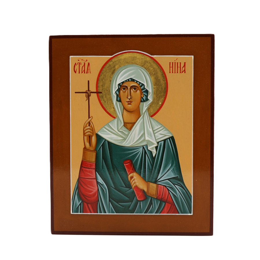 Рукописная икона Св. Нина, писаная икона 