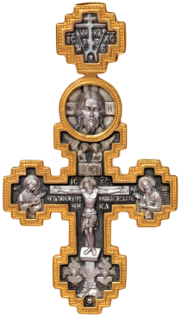 Крест «РАСПЯТИЕ. СВЯТОЙ ПРОРОК ИЛИЯ»