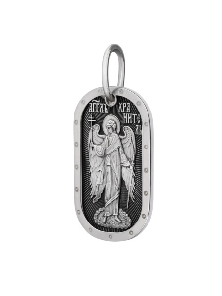 Медальон "Ангел Хранитель" с молитвой Отче Наш