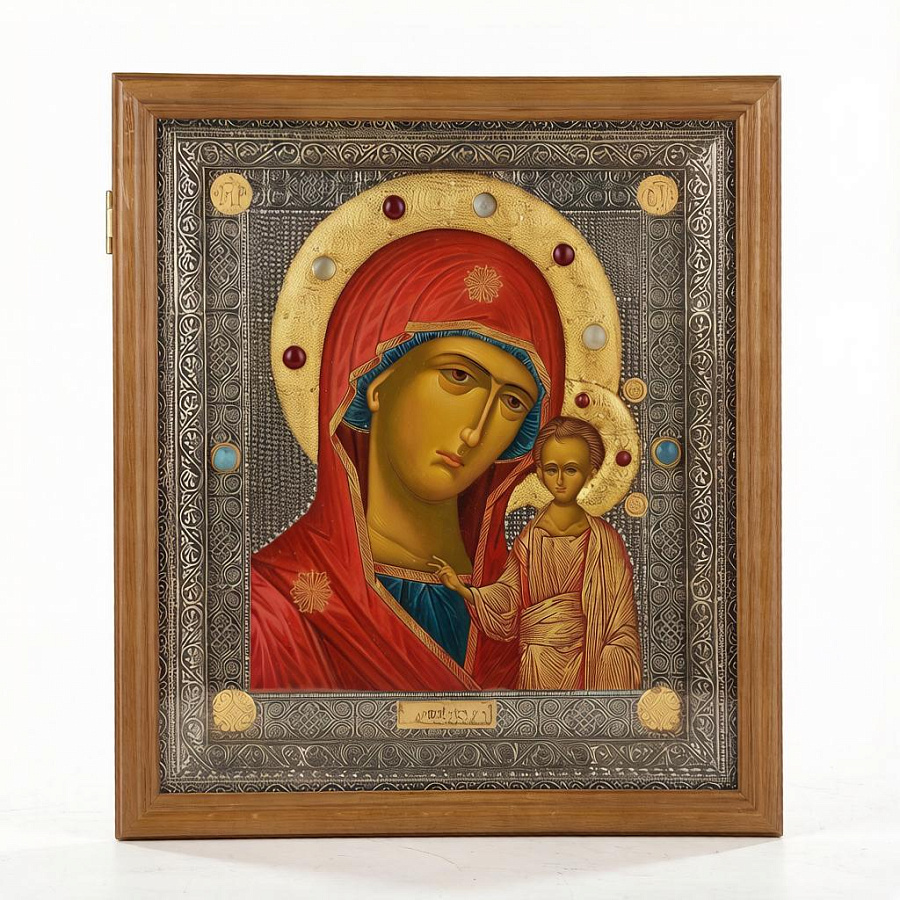 Рукописная икона Венчальная пара, дерево 