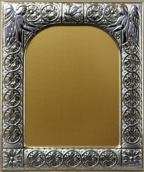 Рамка посеребрёная под икону 88х104 мм (ТОЛЬКО ПРИ СОВМЕСТНОМ ЗАКАЗЕ С ИКОНОЙ МДФ 18 мм)