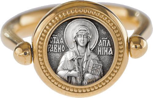 Перстень с иконой "Святая равноапостольная Нина" 
