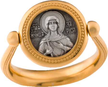 Перстень с иконой "Святая мученица Лариса"