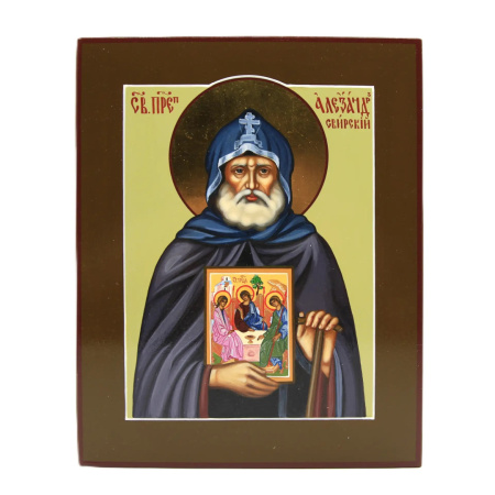 Св. Александр Свирский, писаная икона