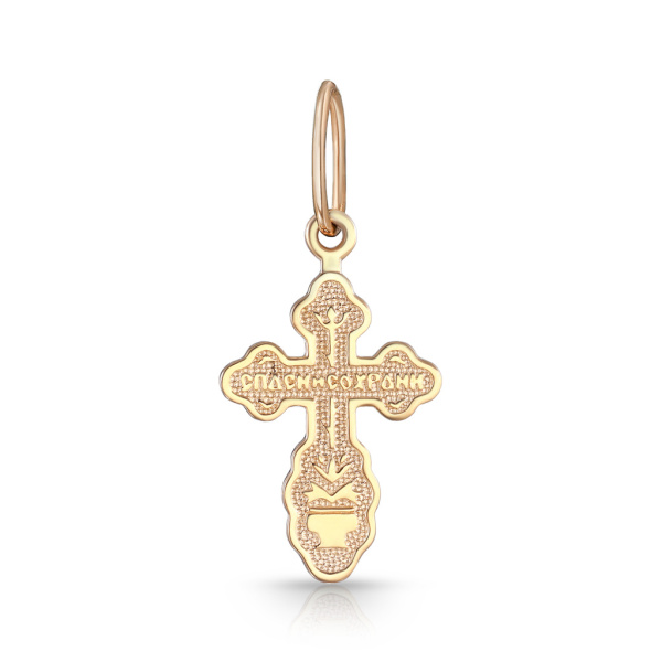 Крест из красного золота "Распятие"